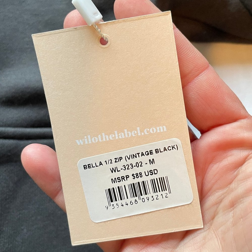 New! WILO the Label Bella 1/2 Zip Top in Vintage Black - Picture 6 of 12